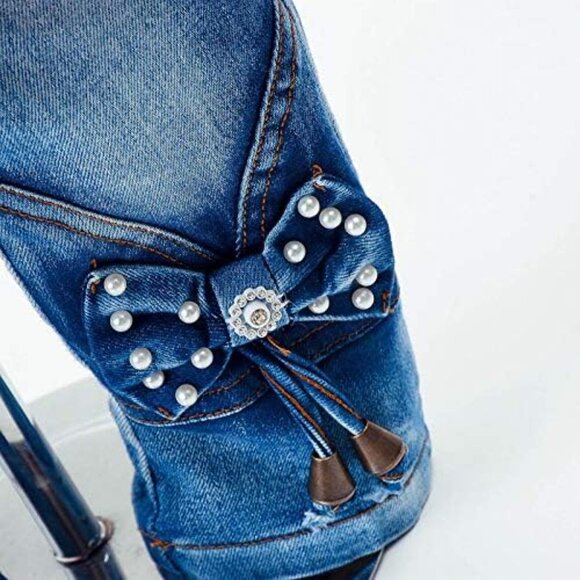 Little Girls Clothing Set 3pcs Long Sleeve T-Shirt Denim Jacket and Jeans - Picture 9 of 9